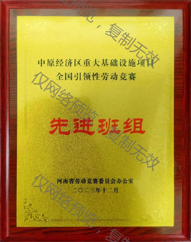 许信项目在全国引 领性劳动较量荣获先 进班组奖